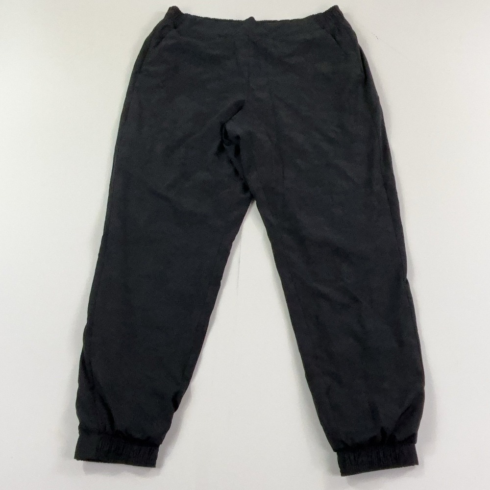 Athleta Brooklyn Textured Lined Jogger Pants Womens 16 Black Camo Stretch Warm